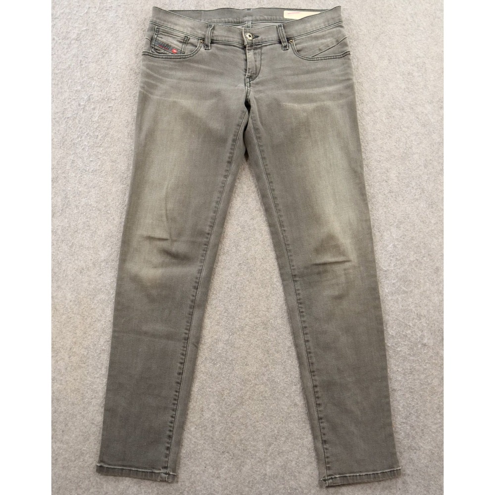 Diesel Jeans Womens 29 Gray Getlegg Slim Skinny Low Waist Stretch ORZ23